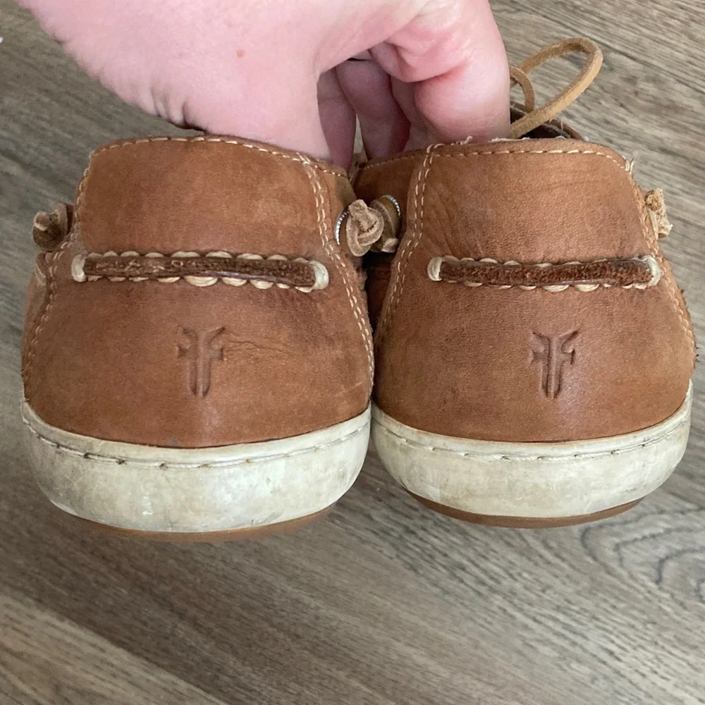 Frye Men's Brown Leather Boat Shoes Sz 10
